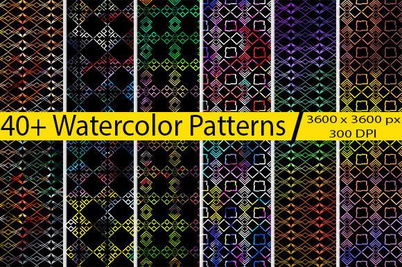 40 Watercolor Patterns: A Versatile Resource for Creative Projects