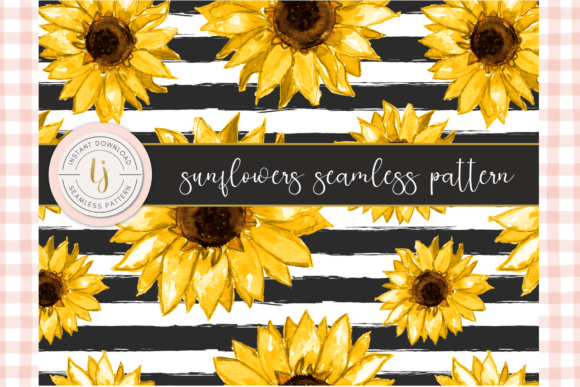 Sunflower Stripes Pattern: A Versatile Digital Design for Creative Projects