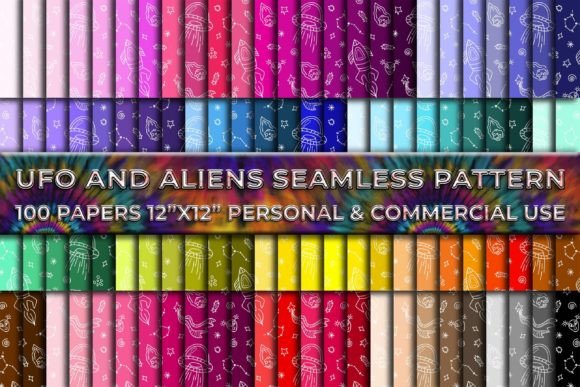 UFO and Aliens Seamless Digital Paper: A Versatile Creative Asset for Designers and Creators