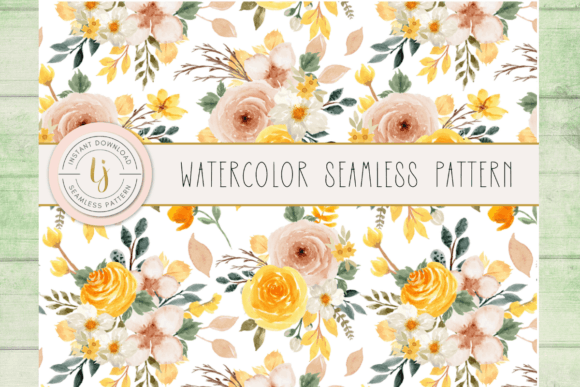 Watercolor Florals in Sunshine